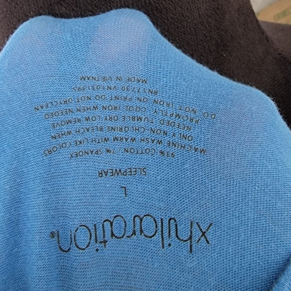 Vintage Y2K Xhilaration Relax In Beverly Hills Soft Blue Sleep Top Size Large - Picture 5 of 6